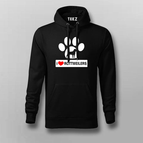 I Love Rottweiler Hoodies For Men Online India