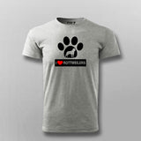 I Love Rottweiler T-Shirt For Men