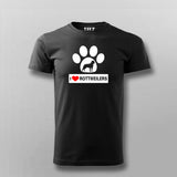 I Love Rottweiler T-Shirt For Men