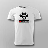 I Love Rottweiler T-Shirt For Men