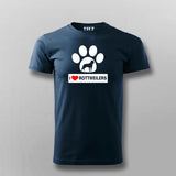 I Love Rottweiler T-Shirt For Men Online India