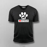 I Love Rottweiler T-Shirt For Men