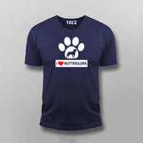 I Love Rottweiler T-Shirt For Men