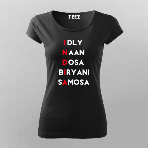 India Food T-shirt For Women Online