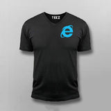 Internet Explorer - Morse Code logo V-neck T-shirt For Men Online India