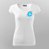 Internet Explorer - Morse Code logo T-Shirt For Women