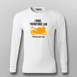 I Ride Therefore I Am Men's Biker T-Shirt