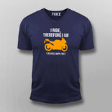 I Ride Therefore I Am Men's Biker T-Shirt