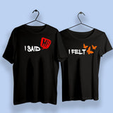 I Said Hi And I Felt Cute Best Couple T-Shirts India