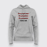 I'm a Programmar I'm a Programar I'm a Programer I write code Funny Hoodie For Women Online India