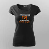 I Wise Could Crop Some People Out Of My Life T-Shirt For Women Online India