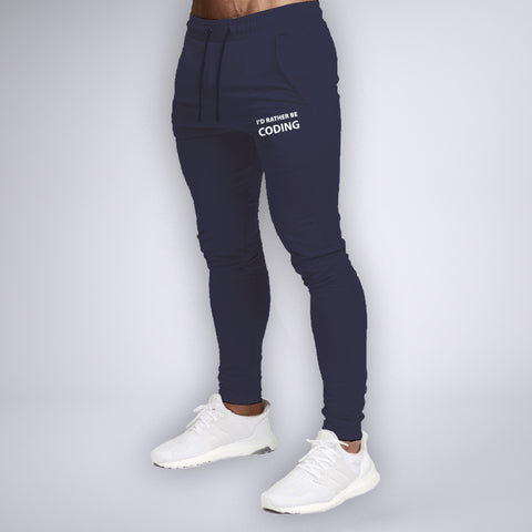 I'd Rather Coding Casual Joggers With Zip For Men