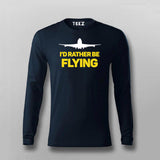 I'D RATHER BE FLYING TRAVELLING T-shirt For Men