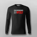 I`m Working On Myself For Myself By Myself Full Sleeve  T-shirt For Men Online Teez