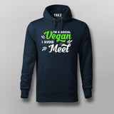 I'm A Social Vegan I Avoid Meet Funny Introvert Hoodies For Men