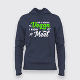 I'm A Social Vegan I Avoid Meet Funny Introvert Hoodies For Women