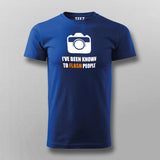 I've Been Known To Flash People Funny Photography T-Shirt For Men