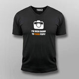 I've Been Known To Flash People Funny Photography V Neck T-Shirt For Men Online
