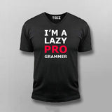 I'm Lazy Programmer Funny V-Neck T-shirt For Men Online Teez 