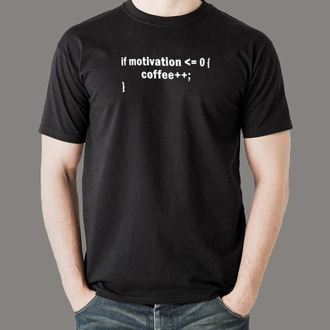 Code Coffee and Motivation T-Shirt For Men Online India