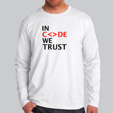 In Code We Trust Full Sleeve T-Shirt For Men Online India