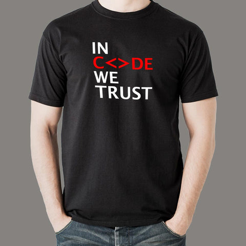 In Code We Trust T-Shirt For Men Online India