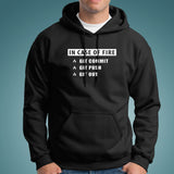 In Case Of Fire Git Commit Git Push Git Out Funny Programmer Hoodies For Men