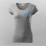 Intel Chest Logo T-Shirt For Women