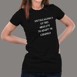 Intelligence Stephen Hawking Women's T-Shirt online india