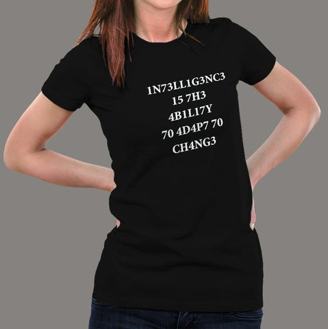 Intelligence Stephen Hawking Women's T-Shirt online india