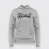 International Student Hindi Slogan Hoodies For Women