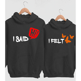 I Said Hi I Felt Butterfly Couple Hoodies