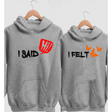 I Said Hi I Felt Butterfly Couple Hoodies