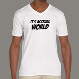 It's Accrual World V-Neck T-Shirt For Men Online India