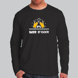 Beer O'Clock Men's Beer Full Sleeve T-Shirt Online India