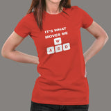 WASD Its What Moves Me Funny Gaming T-Shirt For Women