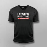 I Tested Positive For Being Awesome V-neck T-shirt For Men Online India