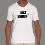 The Rock - Dwayne Johnson Just bring It Men's WWE v neck  t-shirt online india