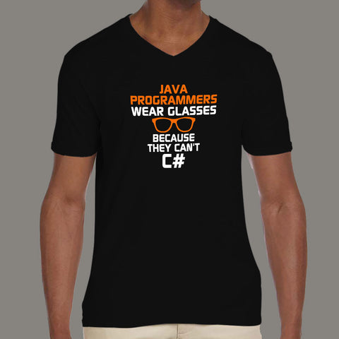 Java Programmers Wear Glasses Because They Can't C# Funny T-Shirt For ...