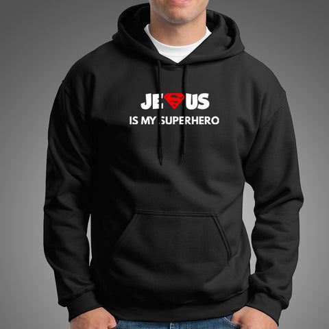 Jesus Is My Super Hero Hoodies For Men India