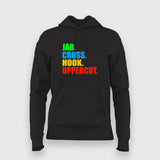 Jab Cross hook Uppercut Kickboxing T-shirt for Women Online India.