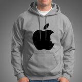 Steve Jobs in Apple Logo - Men's Hoodie India