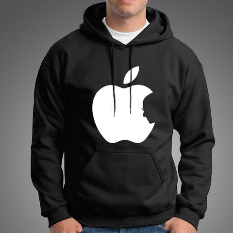 Steve Jobs in Apple Logo - Men's Hoodie Online India
