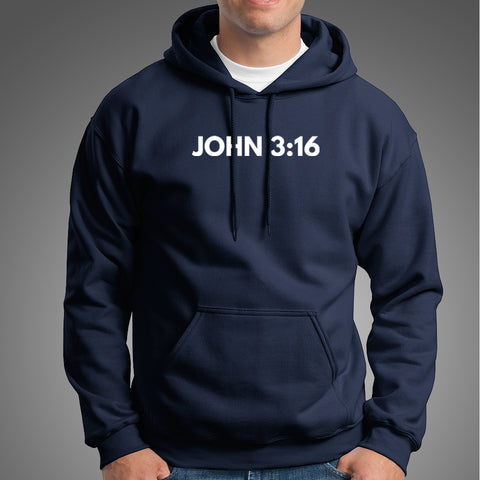 John 3:16 Bible Verse Christian Hoodies For Men