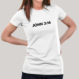 John 3:16 Bible Verse Women's Christian T-shirt