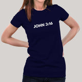 John 3:16 Bible Verse Women's Christian T-shirt
