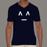 Joyful Smiley Emoticon Men's attitude v neck T-shirt online india