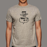 Just Beet It Funny Vegan T-Shirt For Men