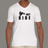 Just Ride Men's Bike V Neck T-Shirt Online India