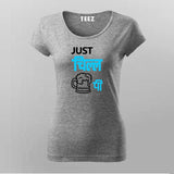 Just Chill Vitamin Pi Funny Hindi T-Shirt For Women